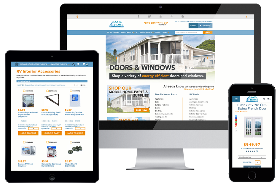 Mobile Home Parts Store mockup
